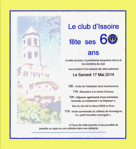 60 ème anniversaire du Club d'Issoire - 17 mai 2014